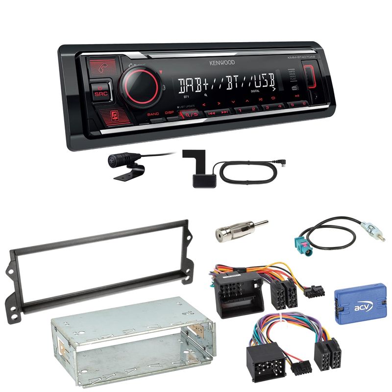 Kenwood KMM-BT407DAB Bluetooth Digitalradio Einbauset für MINI R50 R52 R53
