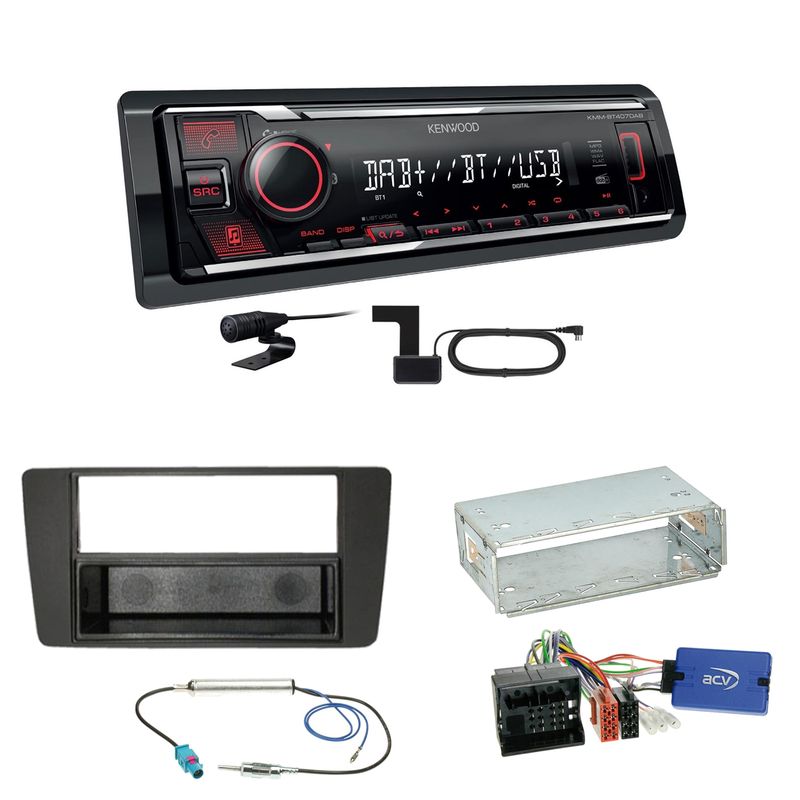 Kenwood KMM-BT407DAB Bluetooth Einbauset für Skoda Yeti 5L Octavia 2