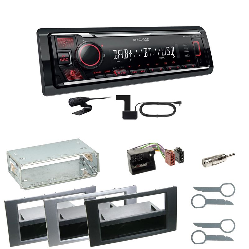 Kenwood KMM-BT407DAB Bluetooth DAB Einbauset für Ford Kuga Fusion Galaxy S-Max