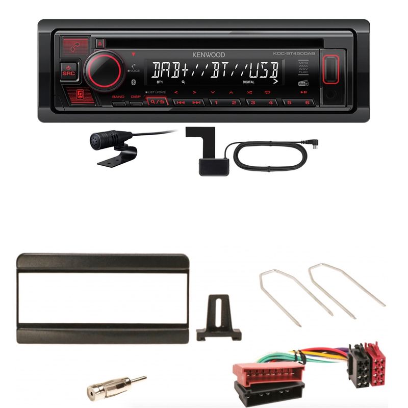 Kenwood KDC-BT450DAB Bluetooth DAB CD Einbauset für Focus Fiesta Puma Mondeo