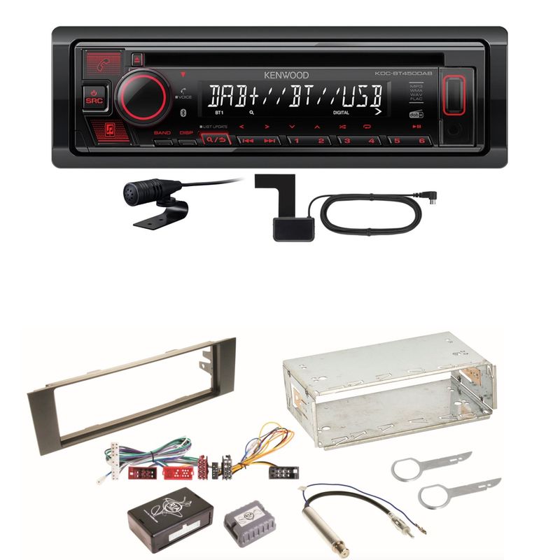 Kenwood KDC-BT450DAB Bluetooth Digitalradio CD Einbauset für Audi A3 8P 8PA Kenwood KDC-BT450DAB Bluetooth Digitalradio CD Einbauset für Audi A3 8P 8PA