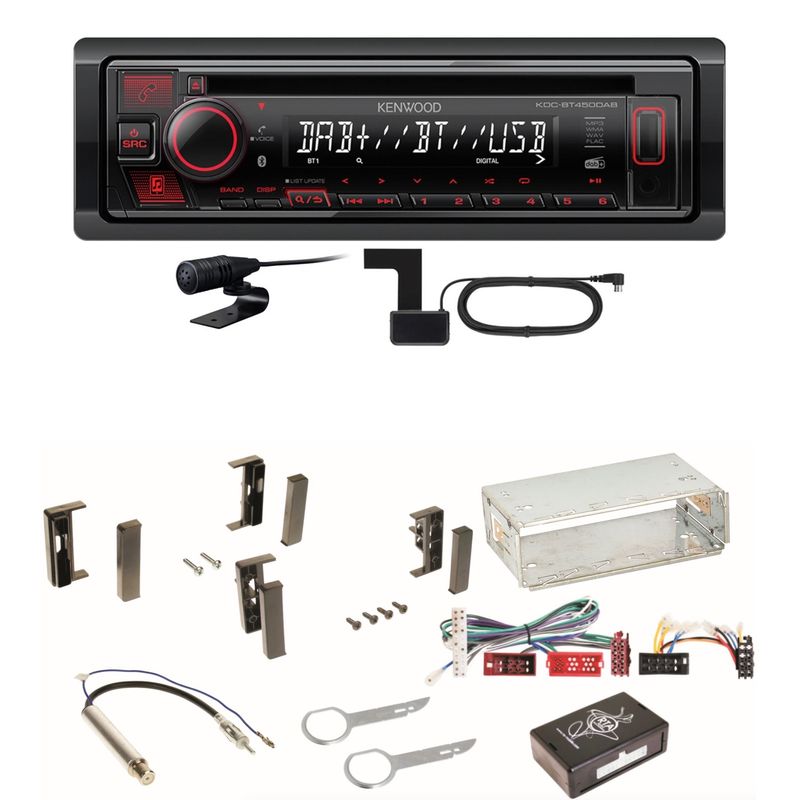 Kenwood KDC-BT450DAB Bluetooth Digitalradio Einbauset für Audi A3 8L Kenwood KDC-BT450DAB Bluetooth Digitalradio Einbauset für Audi A3 8L