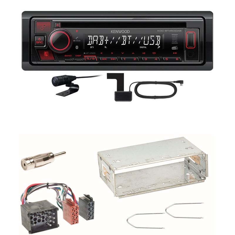 Kenwood KDC-BT450DAB Bluetooth Digitalradio CD Einbauset für BMW 3er E36 Z3