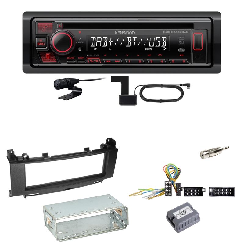 Kenwood KDC-BT450DAB Bluetooth DAB Einbauset für Mercedes A B Klasse W245 W169 Kenwood KDC-BT450DAB Bluetooth DAB Einbauset für Mercedes A B Klasse W245 W169