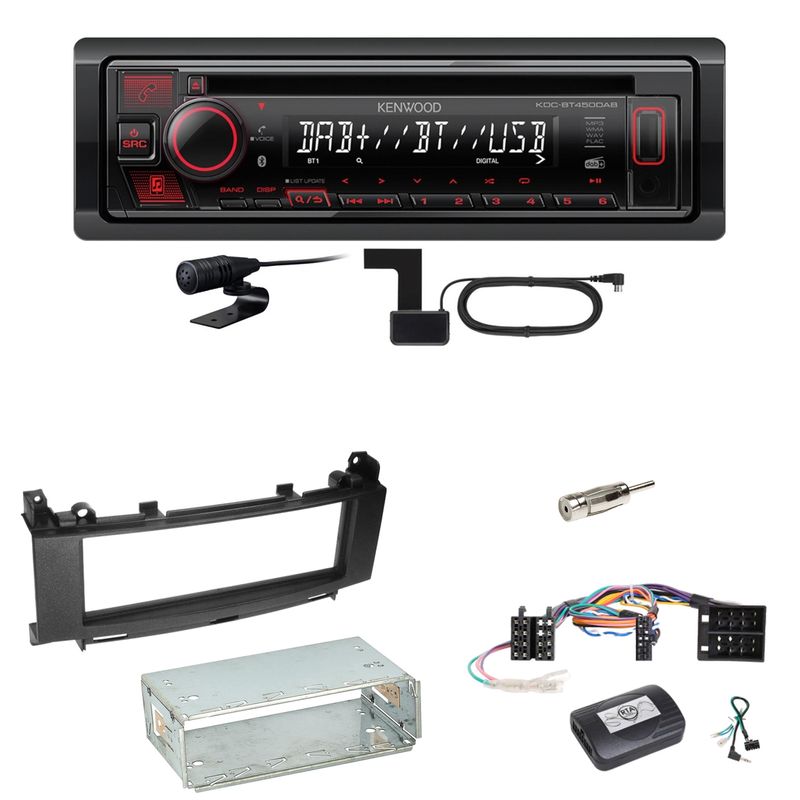 Kenwood KDC-BT450DAB Bluetooth DAB Einbauset für Mercedes A B Klasse W169 W245 Kenwood KDC-BT450DAB Bluetooth DAB Einbauset für Mercedes A B Klasse W169 W245