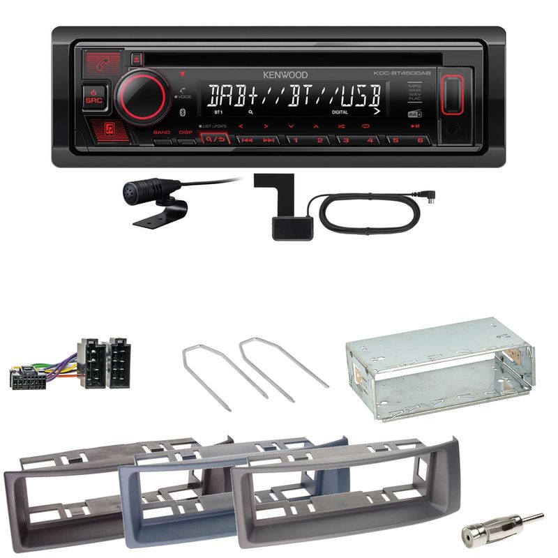 Kenwood KDC-BT450DAB Bluetooth DAB CD Einbauset für Renault Megane Scenic 1