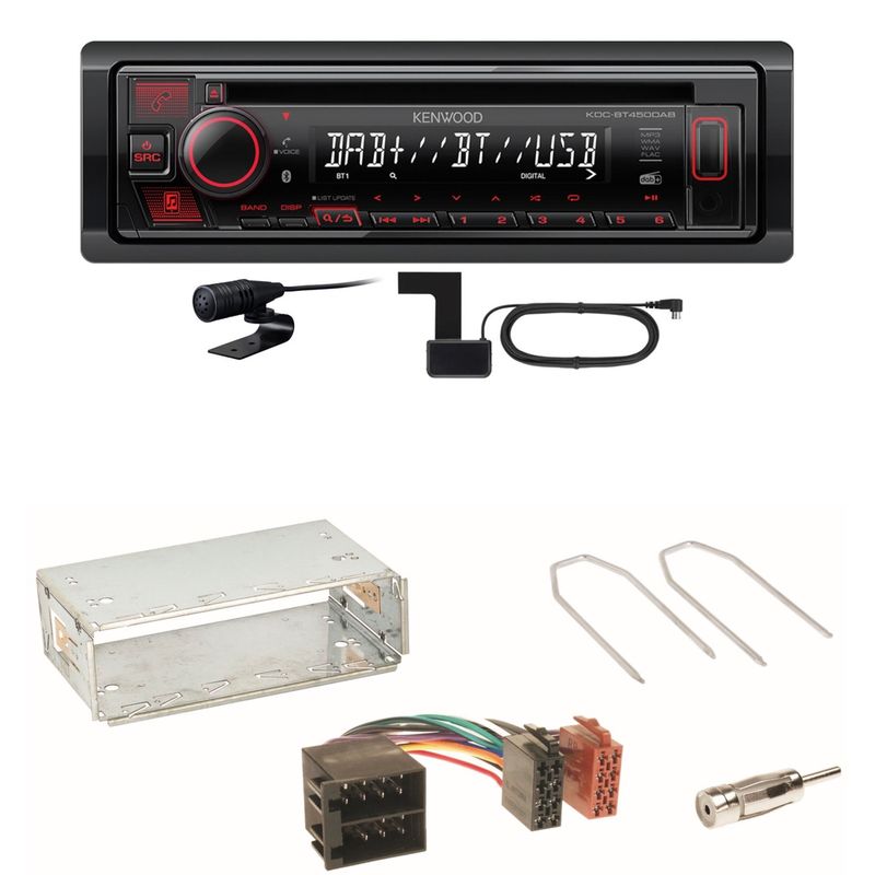 Kenwood KDC-BT450DAB Bluetooth DAB CD Einbauset für Citroen Berlingo bis 2007