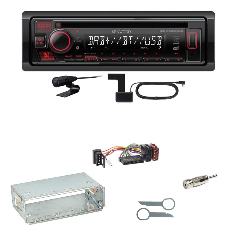 Kenwood KDC-BT450DAB Bluetooth Digitalradio Einbauset für Mercedes E-Klasse W124 Kenwood KDC-BT450DAB Bluetooth Digitalradio Einbauset für Mercedes E-Klasse W124
