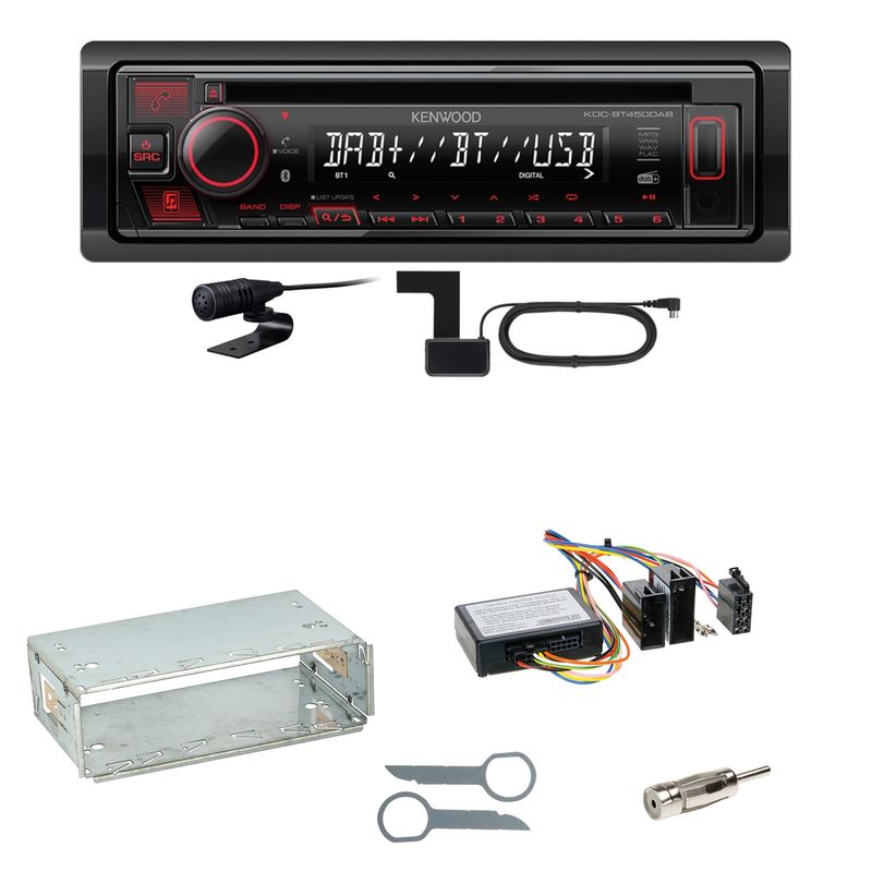 Kenwood KDC-BT450DAB Bluetooth Digitalradio Einbauset für Mercedes W210 ab 08/99 Kenwood KDC-BT450DAB Bluetooth Digitalradio Einbauset für Mercedes W210 ab 08/99