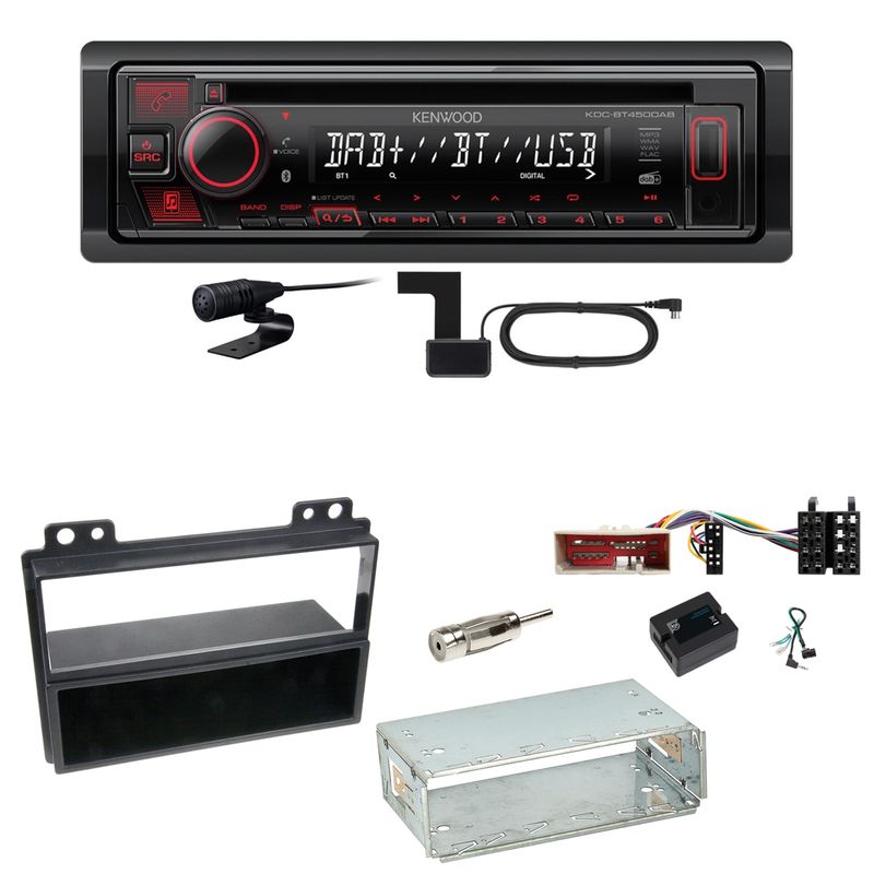 Kenwood KDC-BT450DAB Bluetooth Digitalradio CD Einbauset für Ford Fusion Fiesta