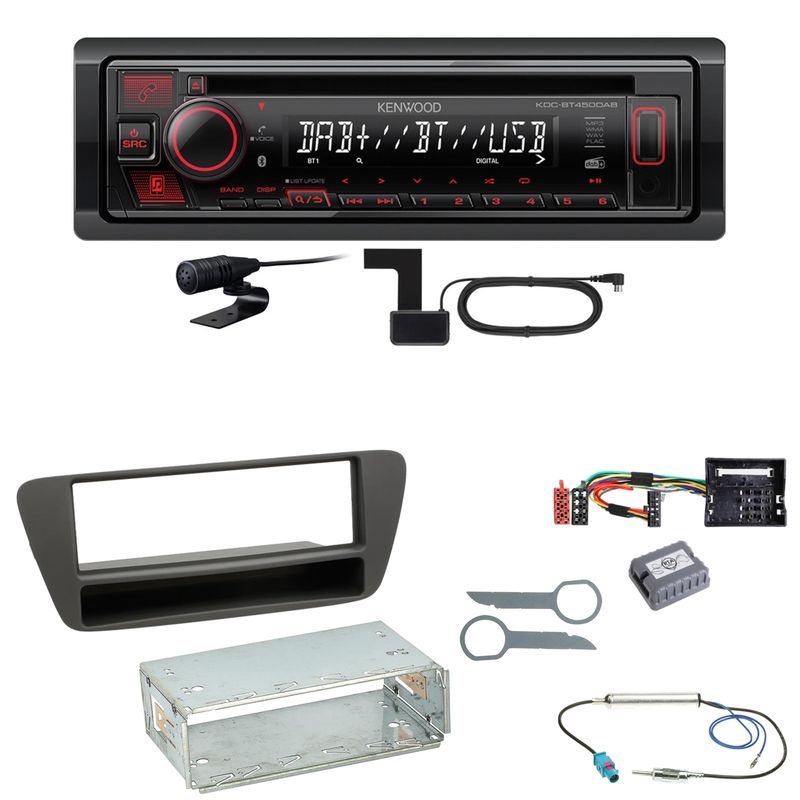 Kenwood KDC-BT450DAB Bluetooth Digitalradio CD Einbauset für Audi Q3 8U Kenwood KDC-BT450DAB Bluetooth Digitalradio CD Einbauset für Audi Q3 8U