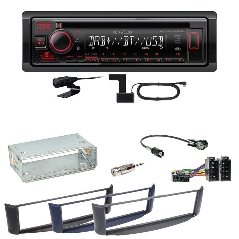 Kenwood KDC-BT450DAB Bluetooth Digitalradio CD Einbauset Smart ForTwo 450