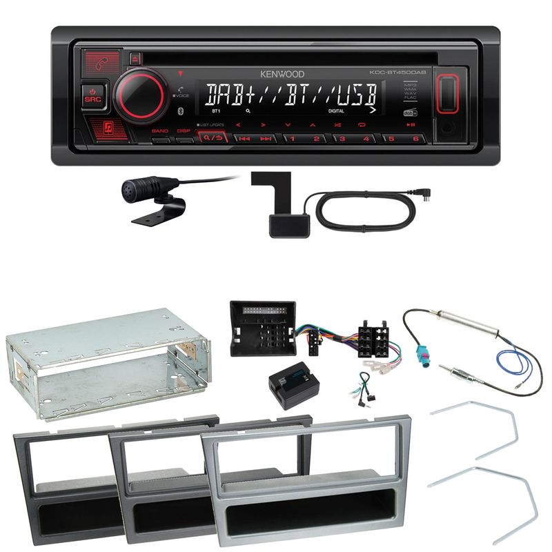 Kenwood KDC-BT450DAB Bluetooth DAB Einbauset für Opel Signum Corsa C Tigra Twintop
