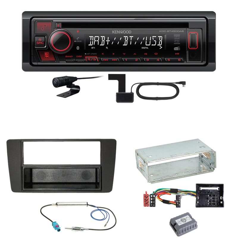 Kenwood KDC-BT450DAB Bluetooth DAB CD Einbauset für Skoda Octavia 2 Yeti 5L