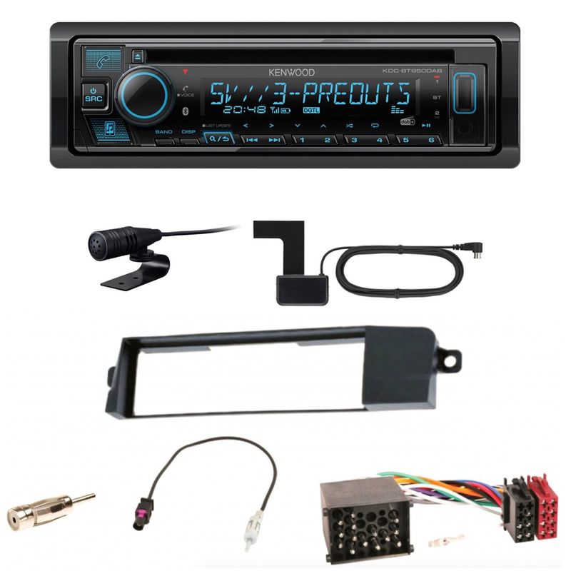 Kenwood KDC-BT950DAB Bluetooth Digitalradio CD Einbauset für BMW 3er E46