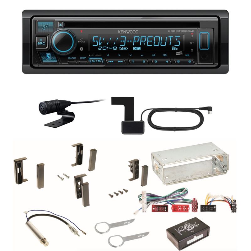Kenwood KDC-BT950DAB Bluetooth Digitalradio Einbauset für Audi A3 8L Kenwood KDC-BT950DAB Bluetooth Digitalradio Einbauset für Audi A3 8L
