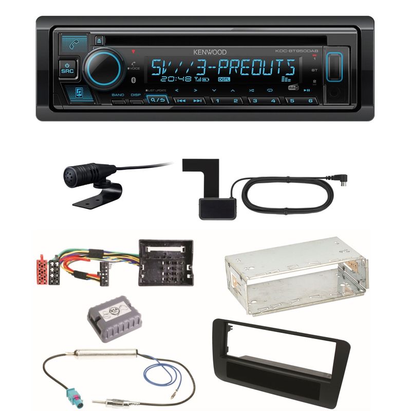 Kenwood KDC-BT950DAB Bluetooth Digitalradio CD Einbauset für Audi A1 8X Kenwood KDC-BT950DAB Bluetooth Digitalradio CD Einbauset für Audi A1 8X
