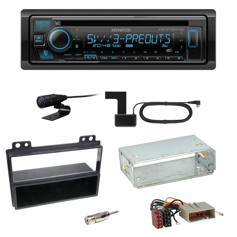 Kenwood KDC-BT950DAB Bluetooth Digitalradio CD Einbauset für Ford Fiesta Fusion