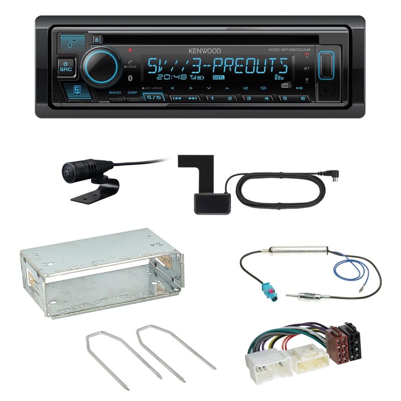 Kenwood KDC-BT950DAB Bluetooth Digitalradio CD Einbauset für Mercedes Citan W415 Kenwood KDC-BT950DAB Bluetooth Digitalradio CD Einbauset für Mercedes Citan W415