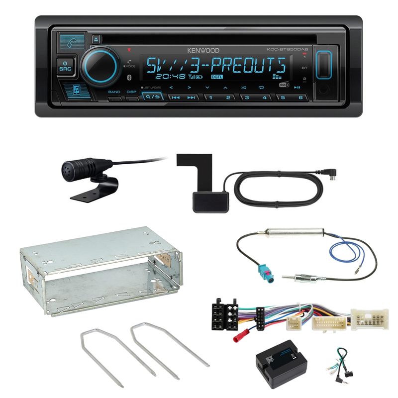 Kenwood KDC-BT950DAB Bluetooth Digitalradio CD Einbauset für Mercedes Citan W415 Kenwood KDC-BT950DAB Bluetooth Digitalradio CD Einbauset für Mercedes Citan W415