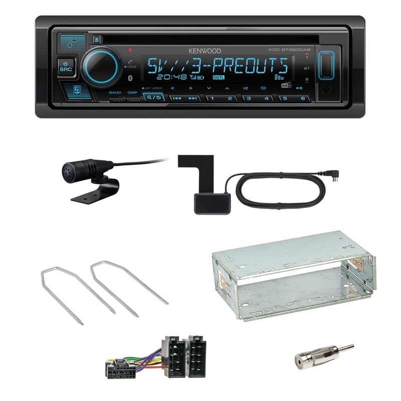 Kenwood KDC-BT950DAB Bluetooth DAB CD Einbauset für Renault Kangoo KC Laguna 1 2