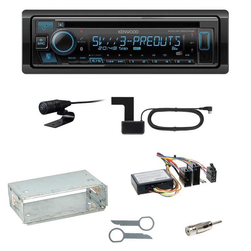 Kenwood KDC-BT950DAB Bluetooth Digitalradio Einbauset für Mercedes W210 ab 08/99 Kenwood KDC-BT950DAB Bluetooth Digitalradio Einbauset für Mercedes W210 ab 08/99