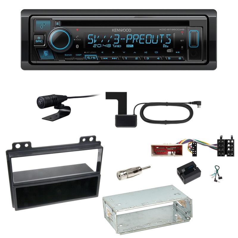 Kenwood KDC-BT950DAB Bluetooth Digitalradio CD Einbauset für Ford Fusion Fiesta