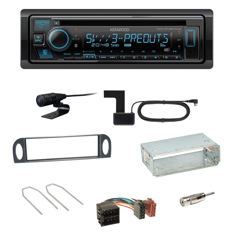 Kenwood KDC-BT950DAB Bluetooth Digitalradio Einbauset für Citroen C5 bis 07/2004 Kenwood KDC-BT950DAB Bluetooth Digitalradio Einbauset für Citroen C5 bis 07/2004