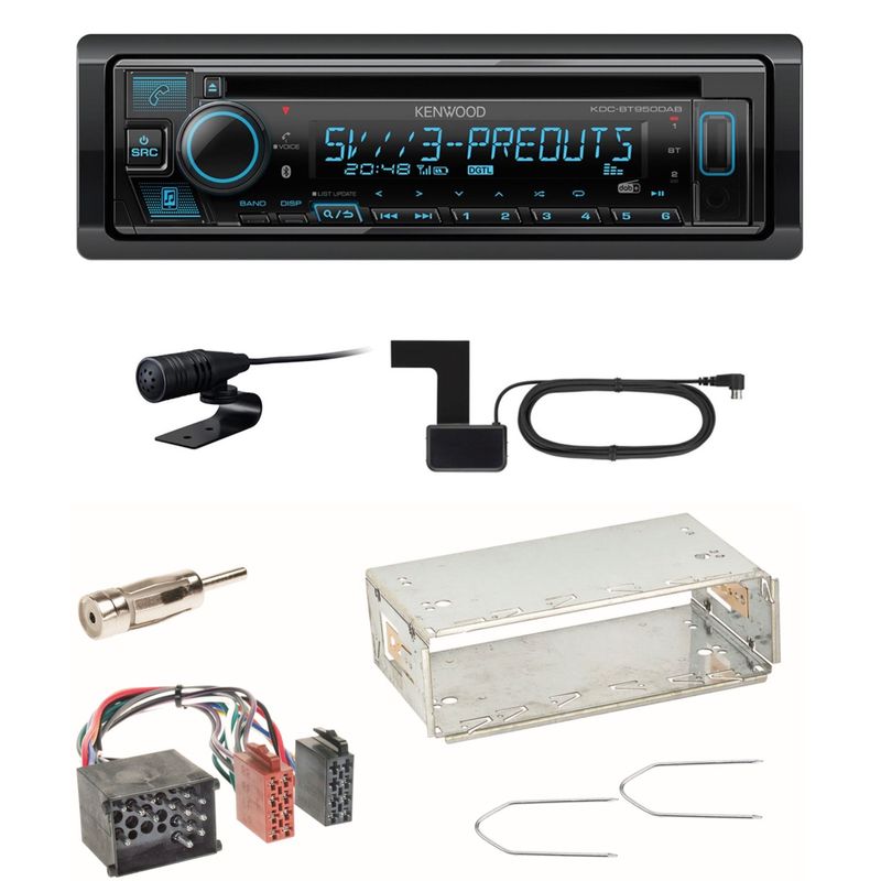 Kenwood KDC-BT950DAB Bluetooth Digitalradio CD Einbauset für BMW E30 E34 E32