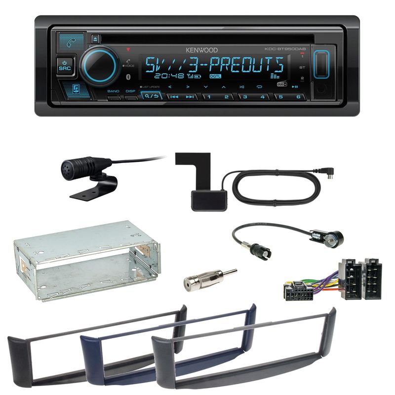Kenwood KDC-BT950DAB Bluetooth Digitalradio CD Einbauset Smart ForTwo 450