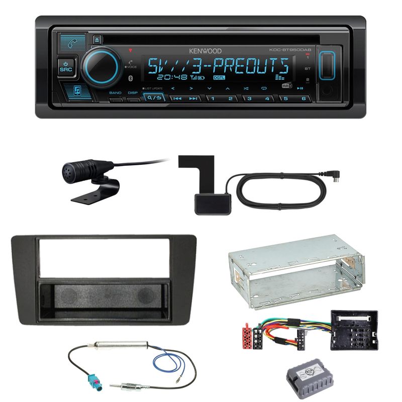Kenwood KDC-BT950DAB Bluetooth DAB CD Einbauset für Skoda Octavia 2 Yeti 5L