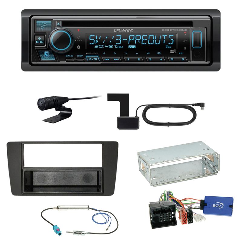 Kenwood KDC-BT950DAB Bluetooth DAB CD Einbauset für Skoda Yeti 5L Octavia 2
