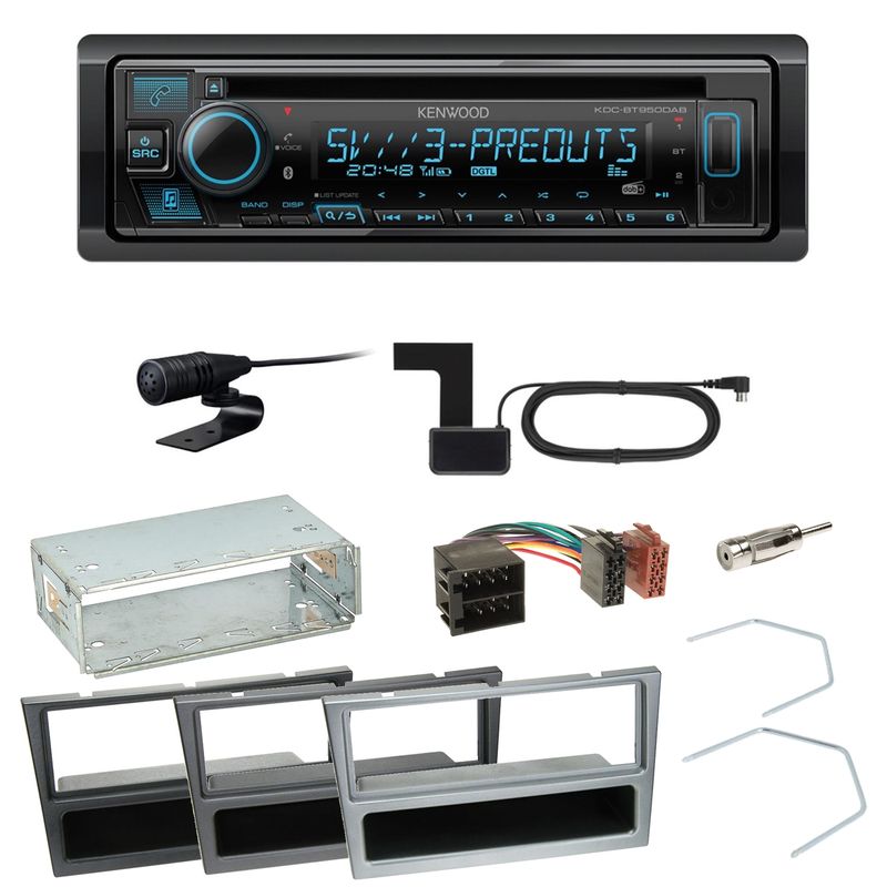 Kenwood KDC-BT950DAB Bluetooth CD Einbauset für Opel Vectra C Signum Corsa Combo
