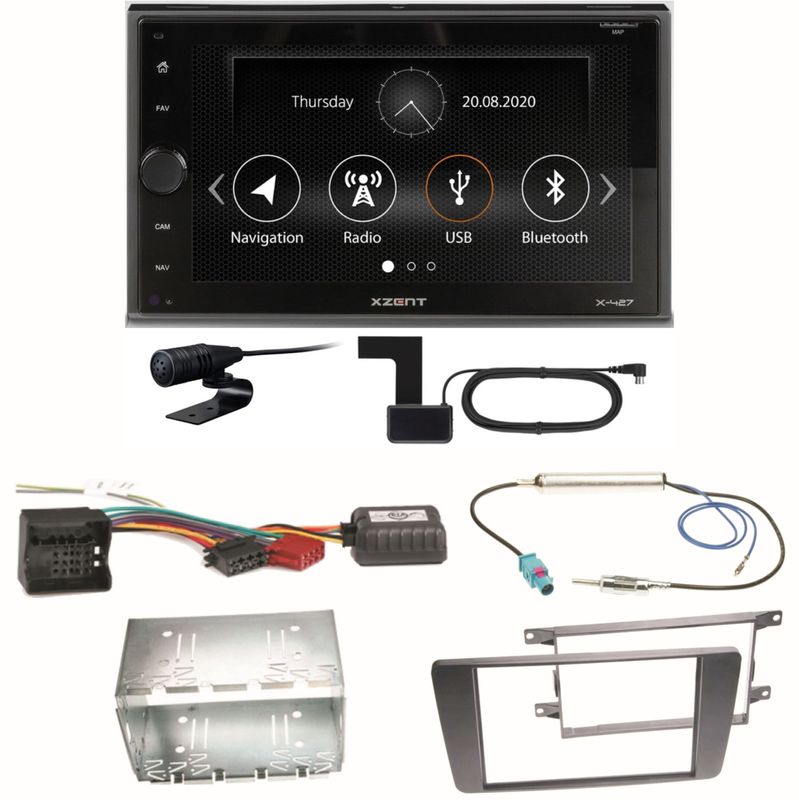 Xzent X-427 Digitalradio Bluetooth USB Einbauset für Skoda Octavia 2 Yeti 5L