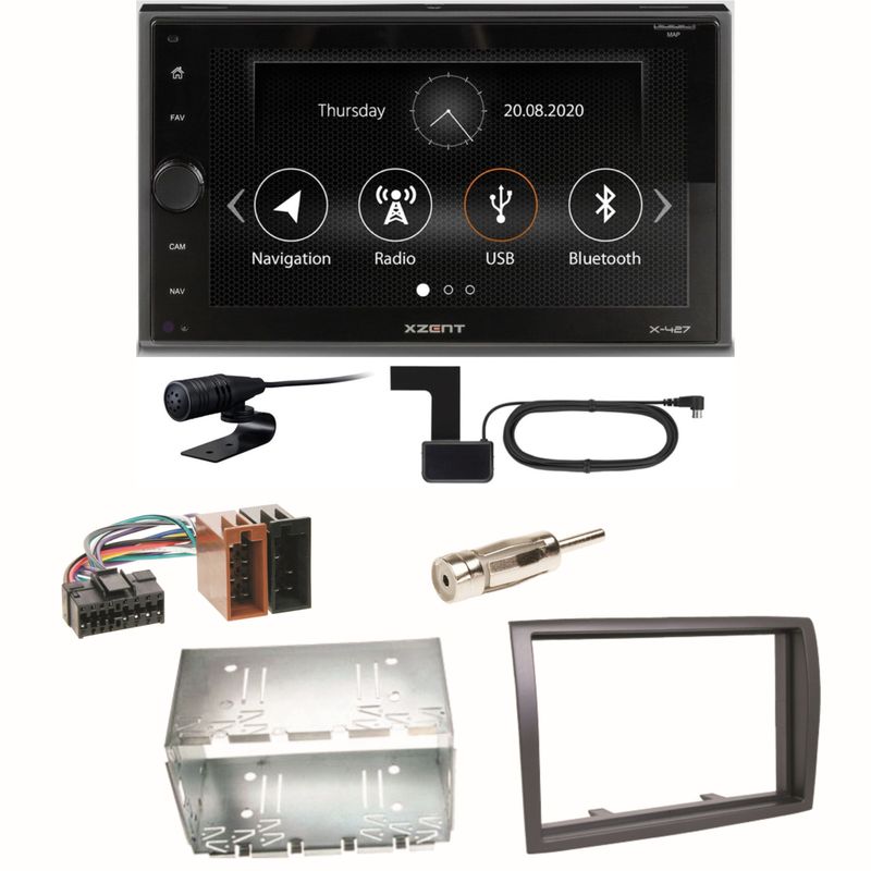 Xzent X-427 Digitalradio Bluetooth USB Einbauset für Fiat Ducato Boxer Jumper
