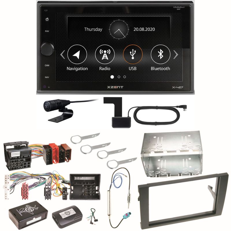 Xzent X-427 Digitalradio Bluetooth USB Einbauset für Audi A4 B6 B7 Seat Exeo Xzent X-427 Digitalradio Bluetooth USB Einbauset für Audi A4 B6 B7 Seat Exeo
