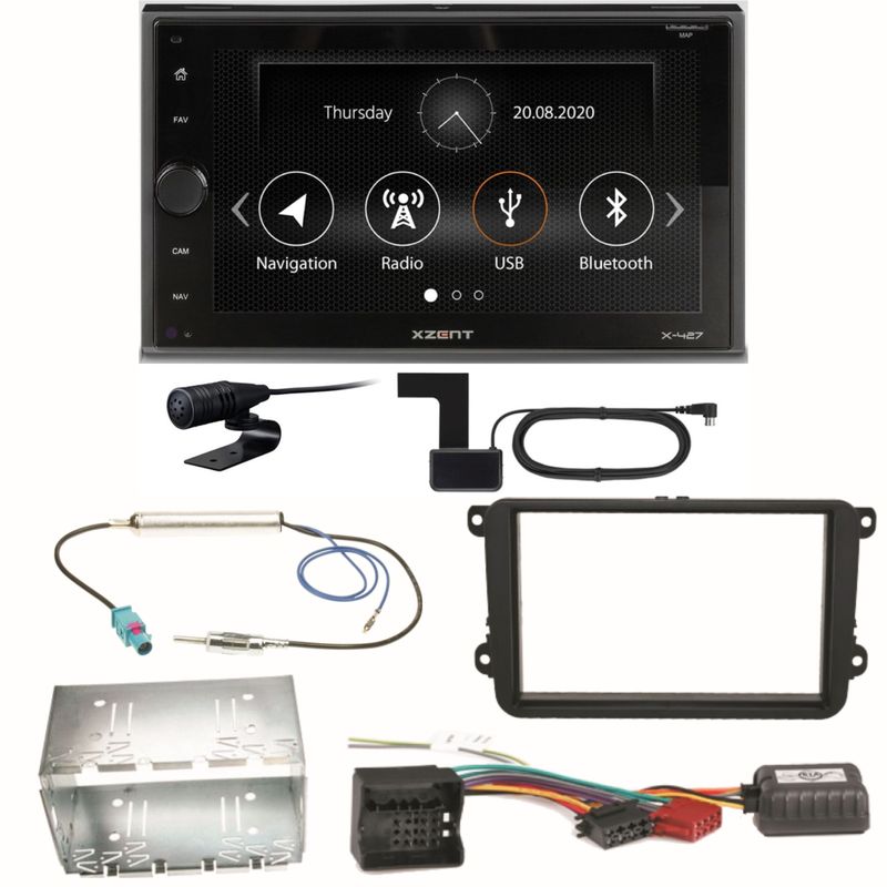 Xzent X-427 Digitalradio Bluetooth USB Einbauset für Seat Leon Alhambra Altea XL