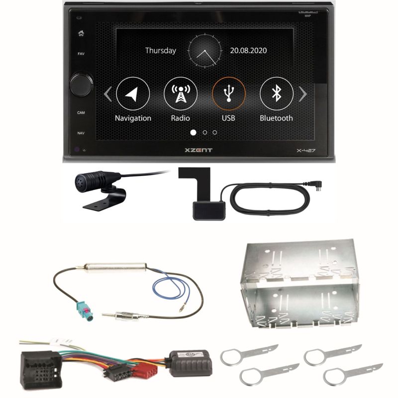 Xzent X-427 Digitalradio Bluetooth USB Einbauset für Fox Polo 9N3 Xzent X-427 Digitalradio Bluetooth USB Einbauset für Fox Polo 9N3