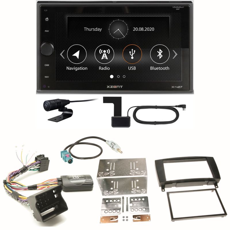 Xzent X-427 Digitalradio Bluetooth USB Einbauset für Mercedes CLK W209 Facelift Xzent X-427 Digitalradio Bluetooth USB Einbauset für Mercedes CLK W209 Facelift