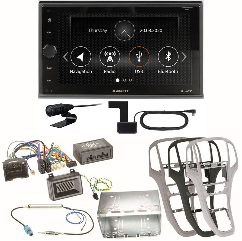 Xzent X-427 Digitalradio Bluetooth USB Einbauset für Opel Astra J Xzent X-427 Digitalradio Bluetooth USB Einbauset für Opel Astra J