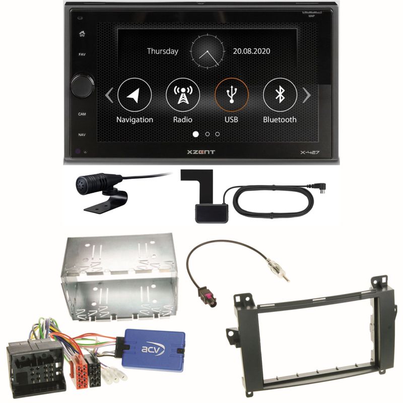 Xzent X-427 Digitalradio Bluetooth USB Einbauset für Mercedes Viano Vito W639 Xzent X-427 Digitalradio Bluetooth USB Einbauset für Mercedes Viano Vito W639