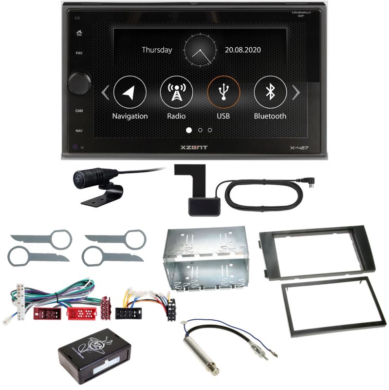 Xzent X-427 Digitalradio Bluetooth USB Einbauset für Audi A6 4B Xzent X-427 Digitalradio Bluetooth USB Einbauset für Audi A6 4B