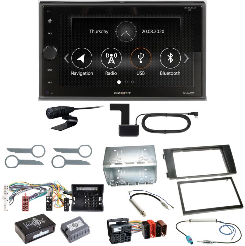 Xzent X-427 Digitalradio Bluetooth USB Einbauset für Audi A6 4B Facelift Xzent X-427 Digitalradio Bluetooth USB Einbauset für Audi A6 4B Facelift
