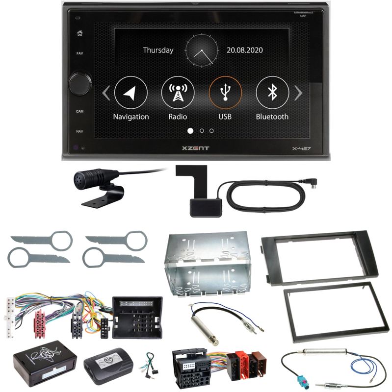 Xzent X-427 Digitalradio Bluetooth USB Einbauset für Audi A6 4B Facelift Xzent X-427 Digitalradio Bluetooth USB Einbauset für Audi A6 4B Facelift