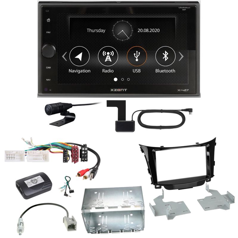 Xzent X-427 Digitalradio Bluetooth USB Einbauset für Hyundai i30 GD GDH