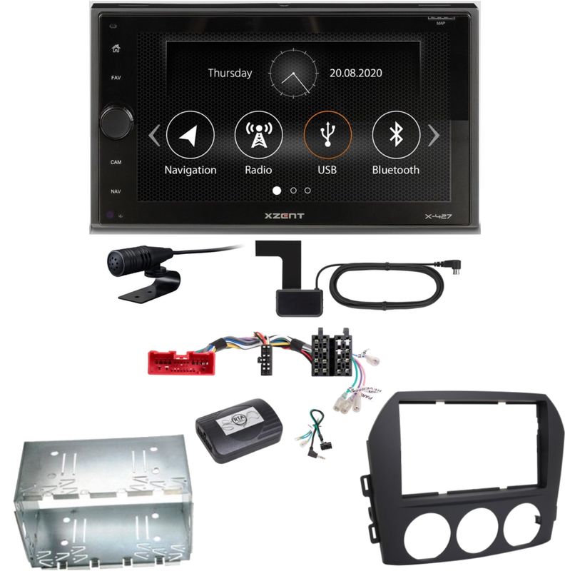 Xzent X-427 Digitalradio Bluetooth USB Einbauset für Mazda MX-5 NC Xzent X-427 Digitalradio Bluetooth USB Einbauset für Mazda MX-5 NC
