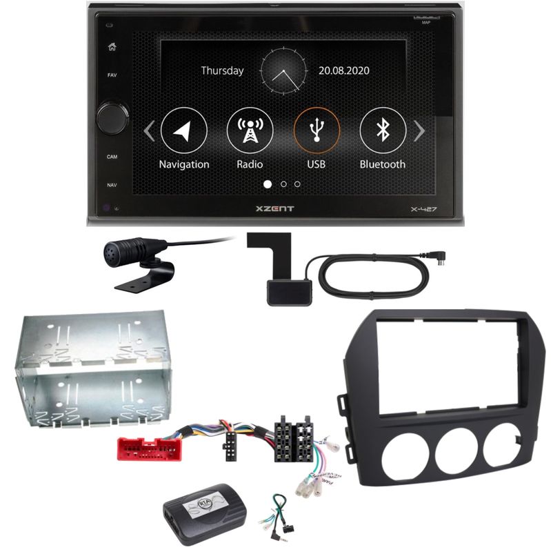 Xzent X-427 Digitalradio Bluetooth USB Einbauset für Mazda MX-5 NC FL Xzent X-427 Digitalradio Bluetooth USB Einbauset für Mazda MX-5 NC FL