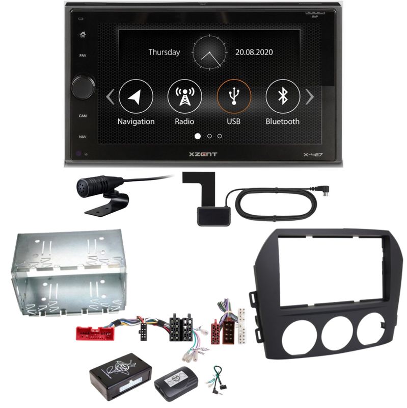 Xzent X-427 Digitalradio Bluetooth USB Einbauset für Mazda MX-5 NC FL Xzent X-427 Digitalradio Bluetooth USB Einbauset für Mazda MX-5 NC FL