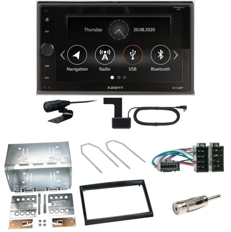 Xzent X-427 Digitalradio Bluetooth USB Einbauset für Peugeot 307 Citroen C2 C3 Xzent X-427 Digitalradio Bluetooth USB Einbauset für Peugeot 307 Citroen C2 C3