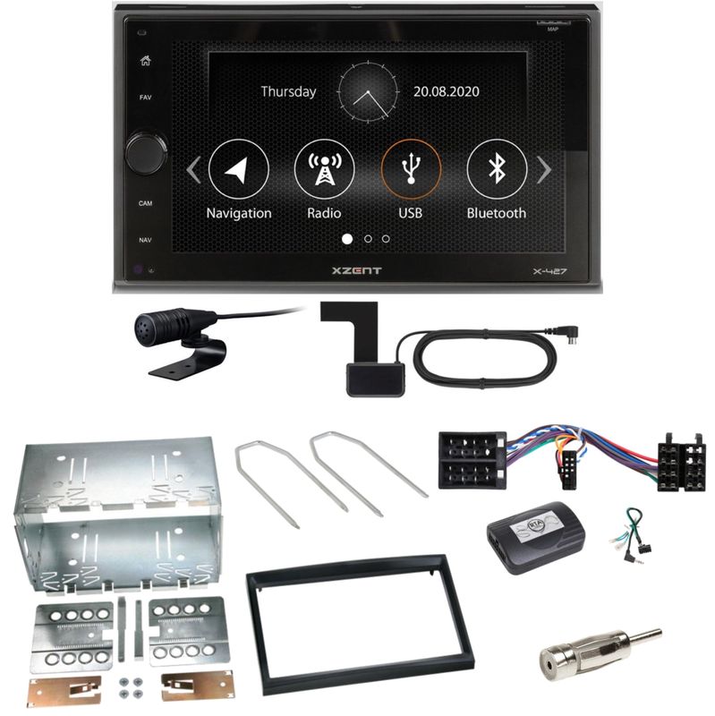 Xzent X-427 Digitalradio Bluetooth USB Einbauset für Peugeot 307 Citroen C2 C3 Xzent X-427 Digitalradio Bluetooth USB Einbauset für Peugeot 307 Citroen C2 C3